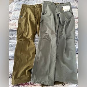 NWT Drake Waterfowl  Tech Stretch Pants 2.0. Two for sale. Olive and Grey. 32x32